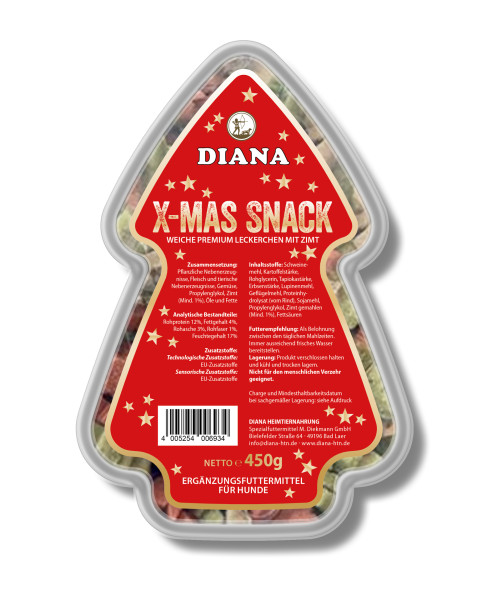 DIANA X-Mas Snack für Hunde mit Zimt 